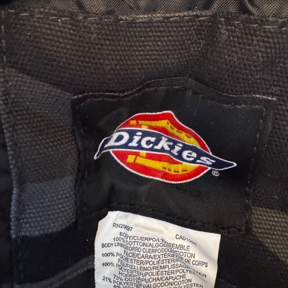 Dickies HOODED DUCK SHIRT JACKET COAT Quilted Camo black gray TJ203 M - Picture 2 of 5